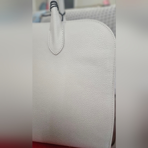 CLAUDIA FIRENZE Made In Italy Leather Pebbled Crossbody/hand Bag. White. NWT - Picture 12 of 16